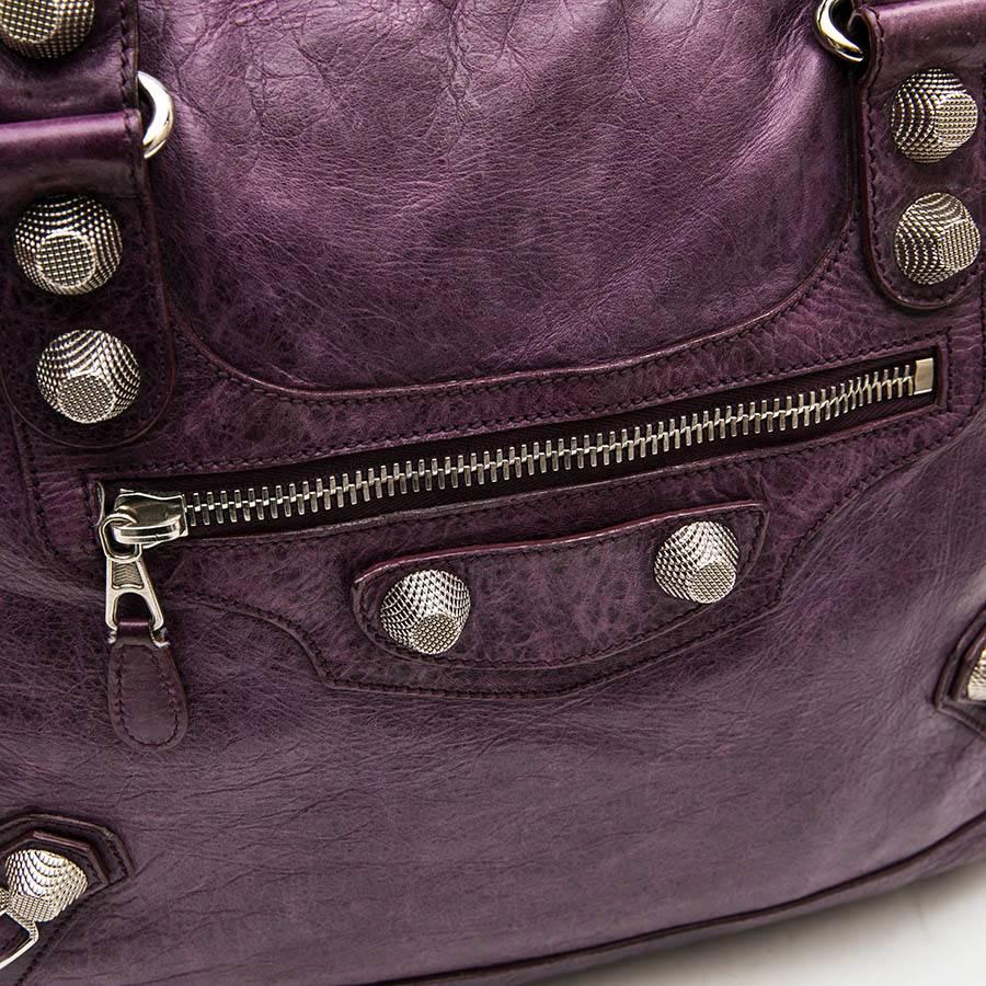 Balenciaga Bag in Purple Aged Leather 3