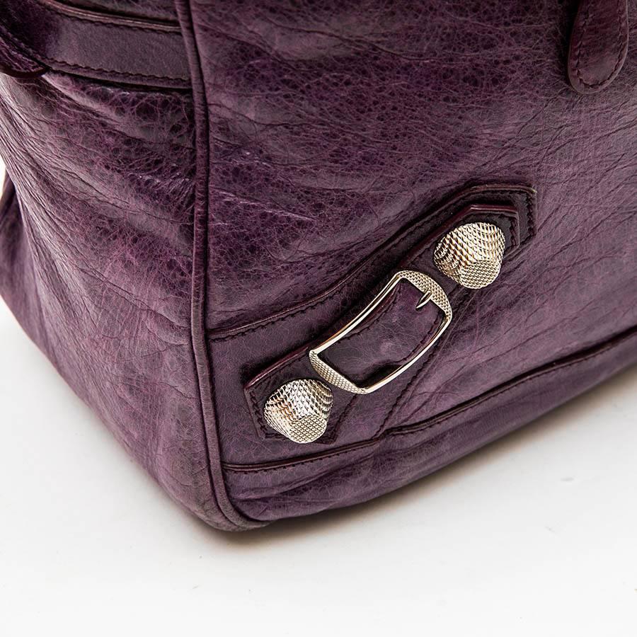 Balenciaga Bag in Purple Aged Leather 4