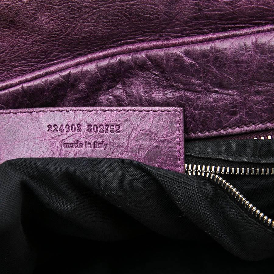 Balenciaga Bag in Purple Aged Leather 5