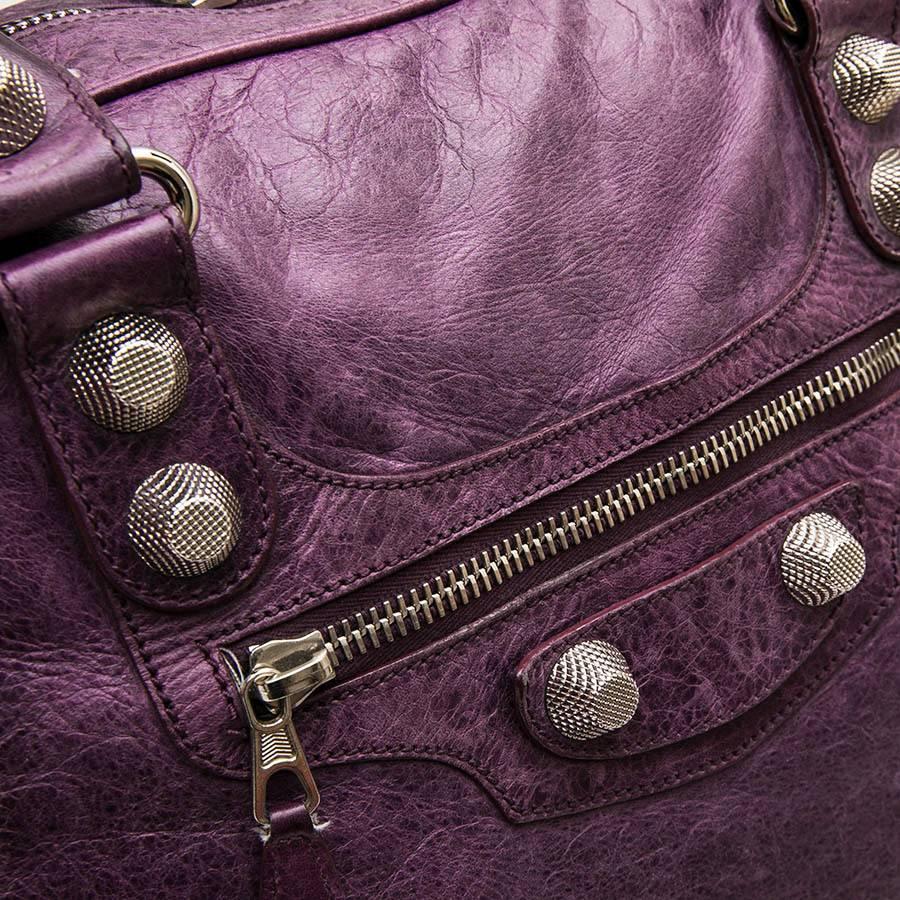 Balenciaga Bag in Purple Aged Leather 1