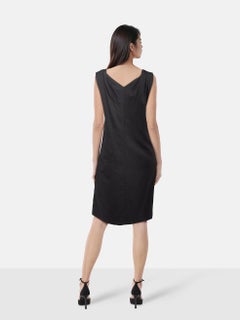 Balenciaga Balenciaga Black Dress Black V Draped Neck Dress Size M