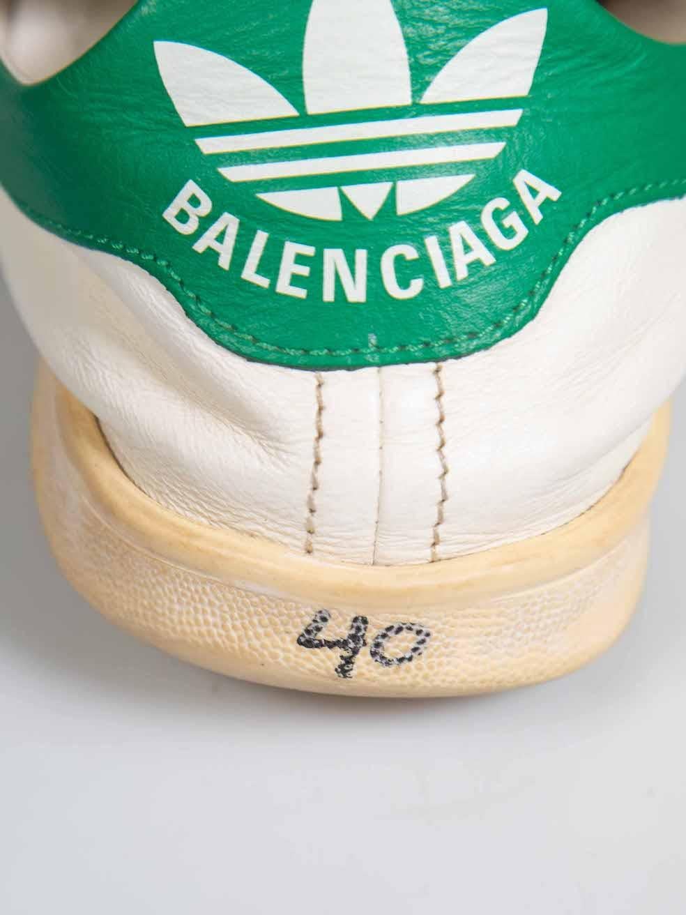 Women's Balenciaga Balenciaga x Adidas Leather Worn Out Stan Smith Trainers Size EU 40