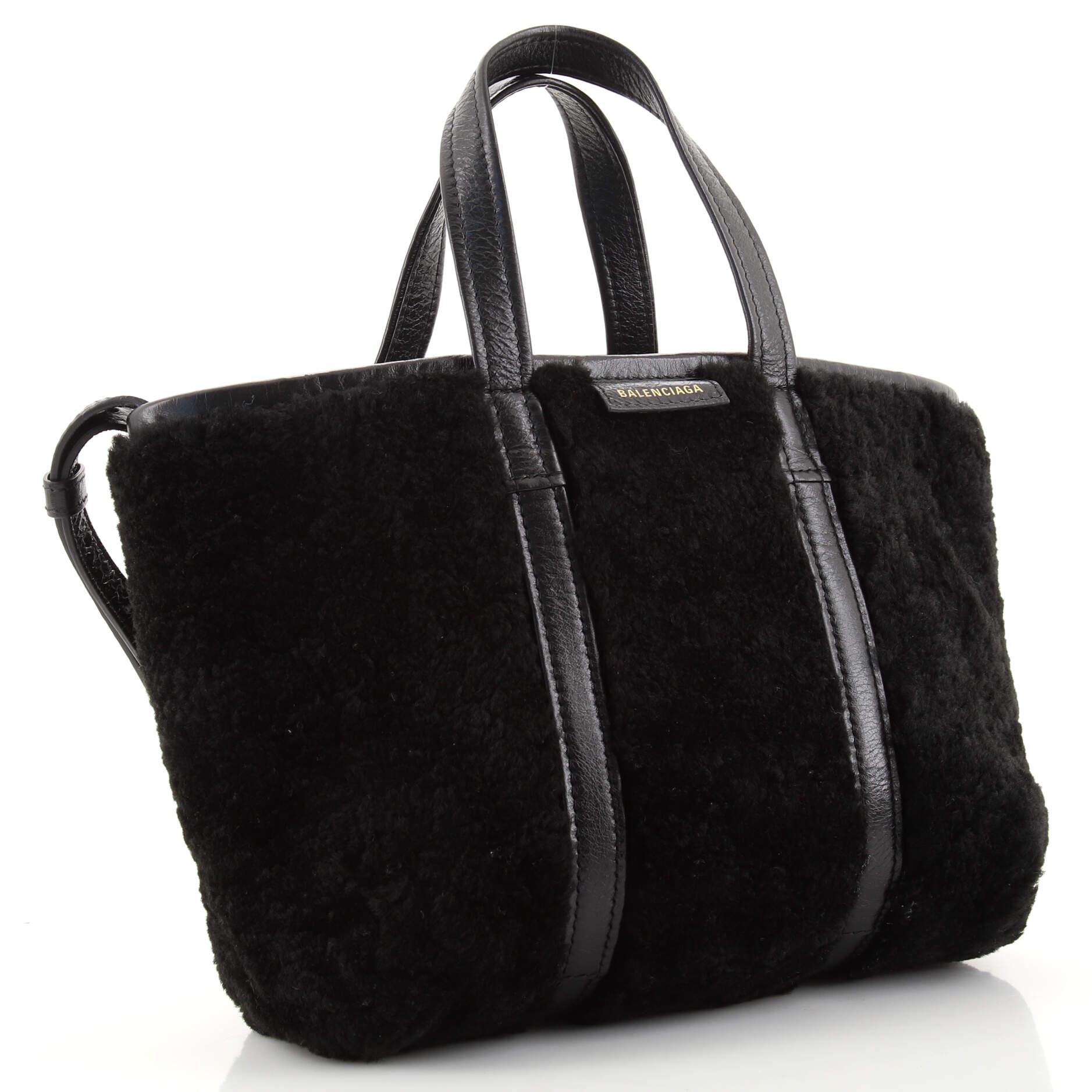 balenciaga shearling bag