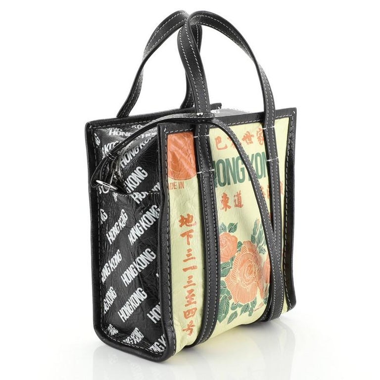 Balenciaga Bazar Convertible Aj Tote Cities Printed Leather Xs At