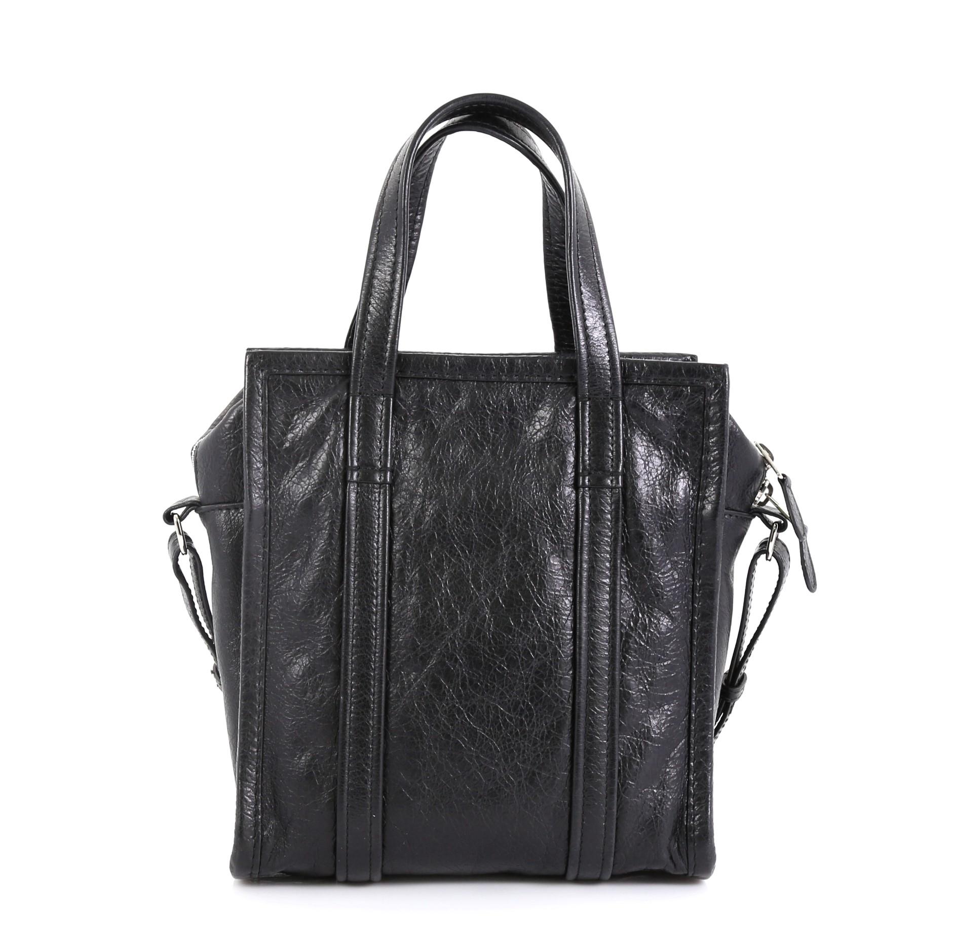 Balenciaga Bazar Convertible Tote Leather XS In Good Condition In NY, NY