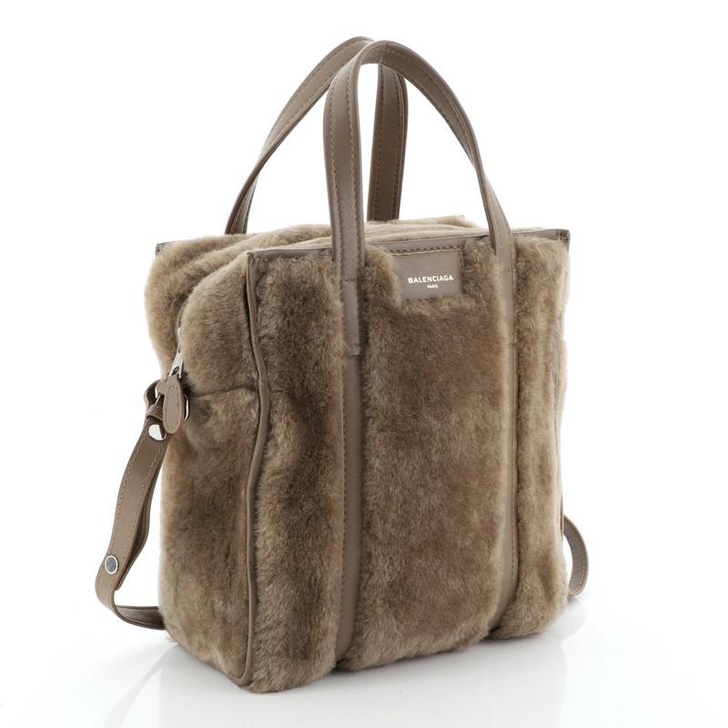 balenciaga shearling bag
