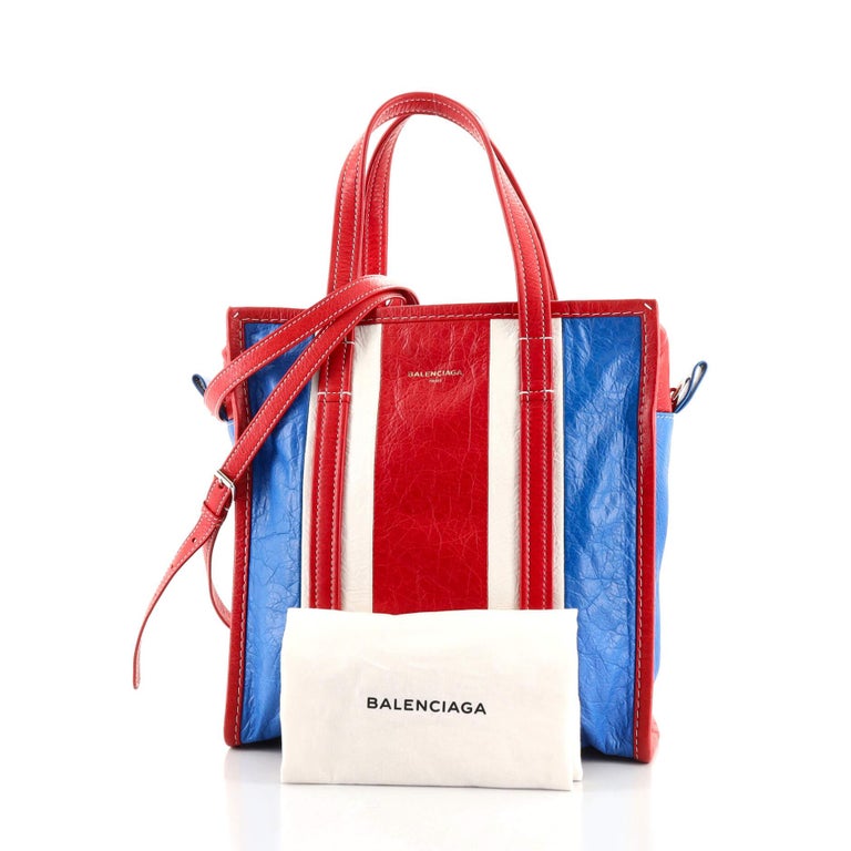 Balenciaga Bazar Convertible Tote Striped Leather Small at 1stDibs | balenciaga  bag with led light, balenciaga beach bag