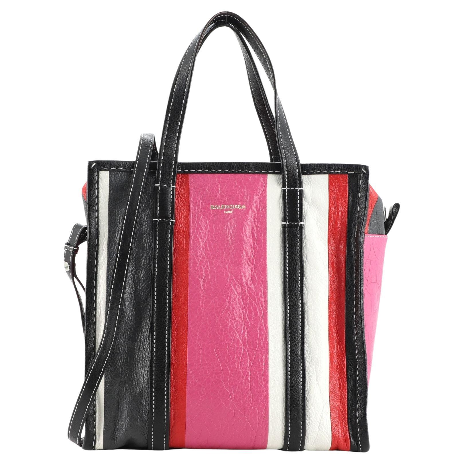 Balenciaga Bazar Tote Striped Leather Medium at 1stDibs