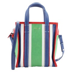 Balenciaga Bazar Tote convertible en cuir rayé XS