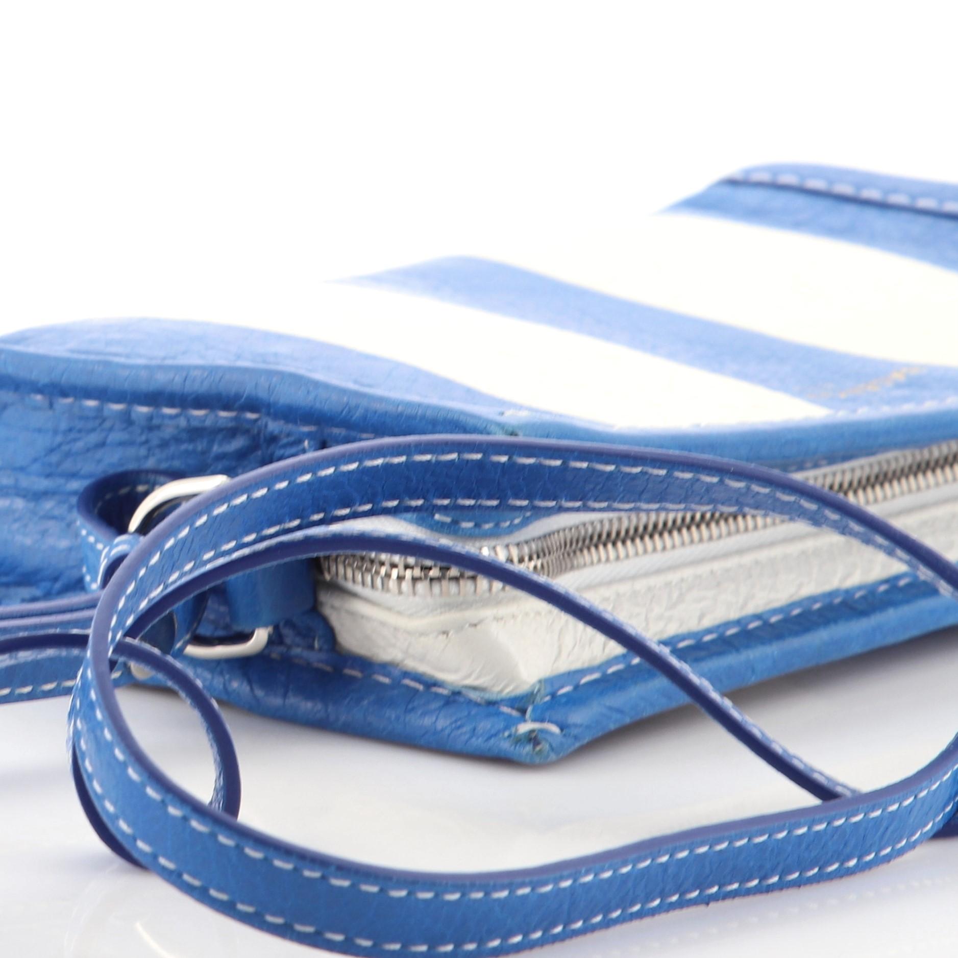 Balenciaga Bazar Crossbody Bag Striped Leather 1