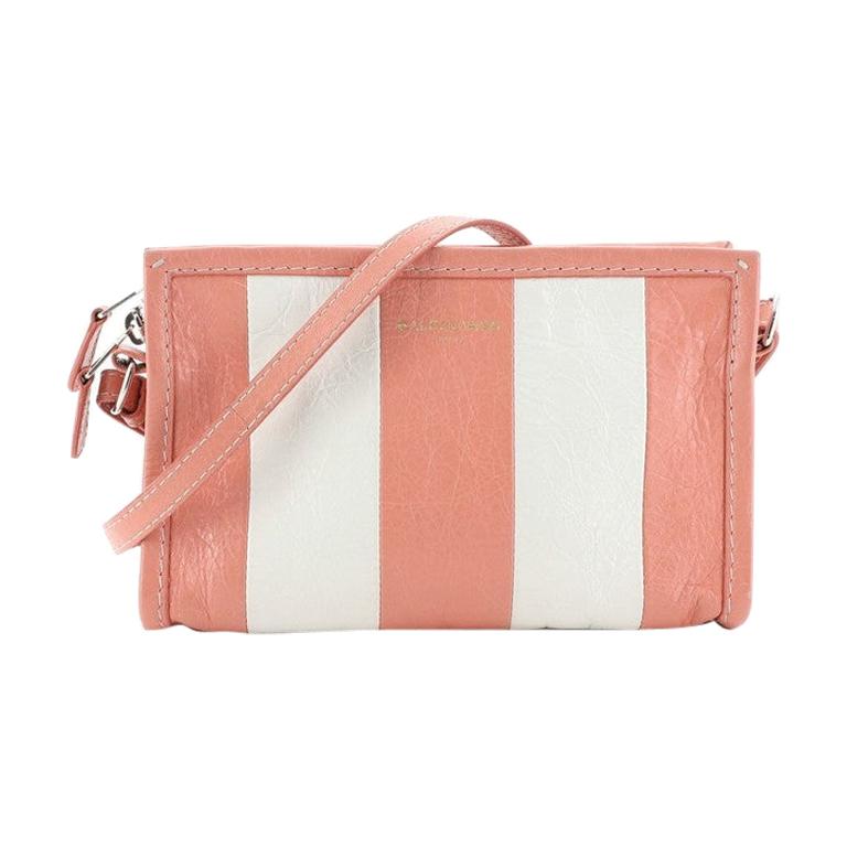 Balenciaga Bazar Crossbody Bag Striped Leather at 1stDibs