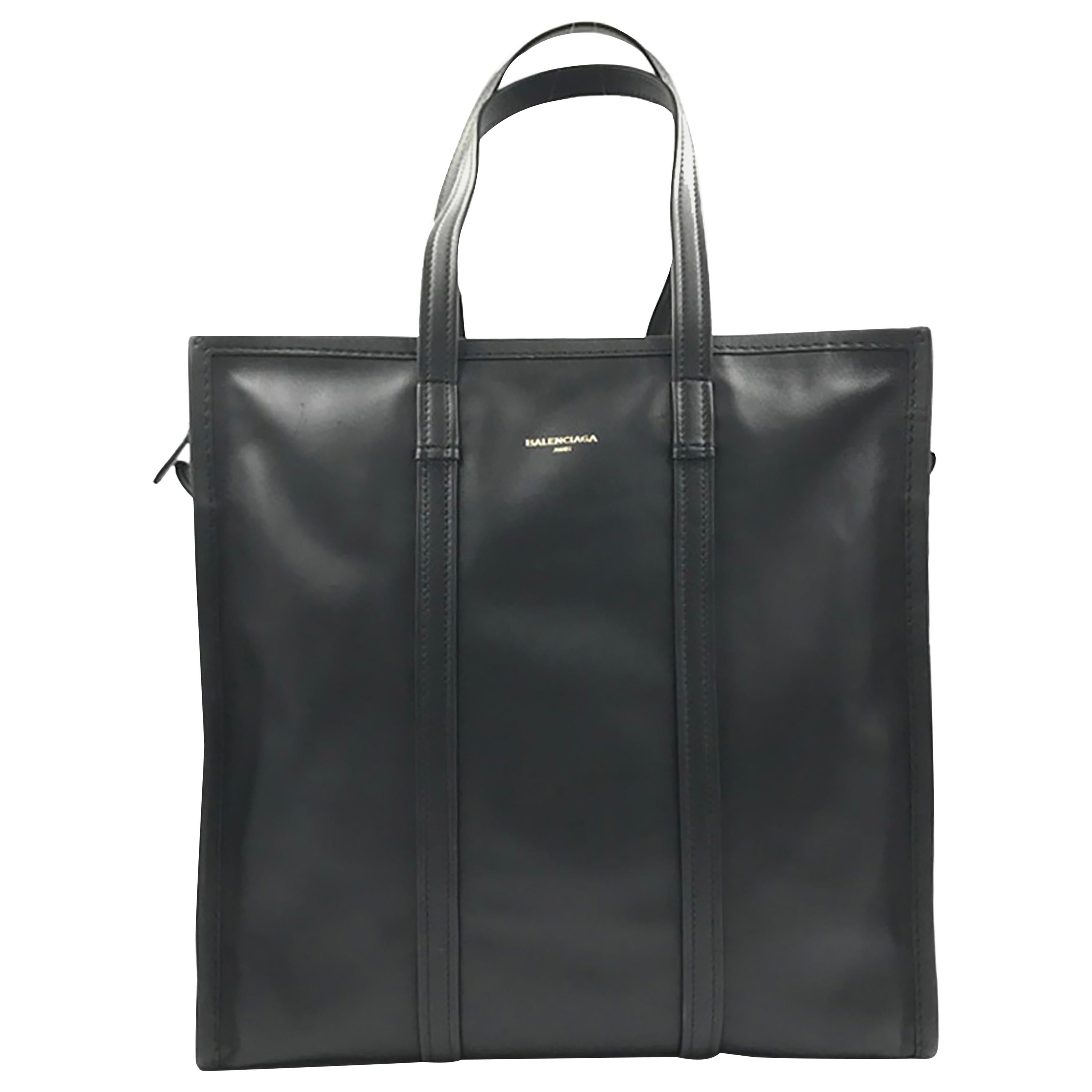 Balenciaga Bazar Shopper Medium Size Black Leather Ladies Tote Bag