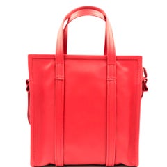 Balenciaga Bazar Shopper Petite Taille Cuir Rouge Sac Messager Dames 443096