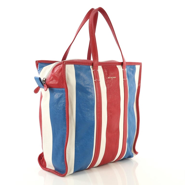 Balenciaga Bazar Tote Striped Leather Medium at 1stDibs