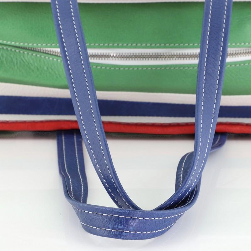 Women's or Men's Balenciaga Bazar Tote Striped Leather Medium