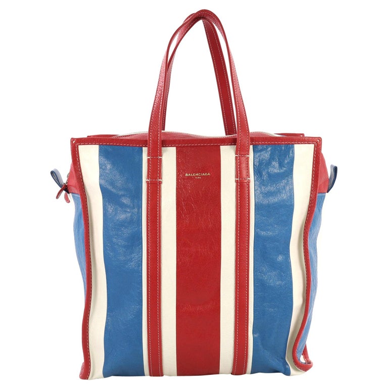 Balenciaga Bazar Tote Striped Leather Medium at 1stDibs