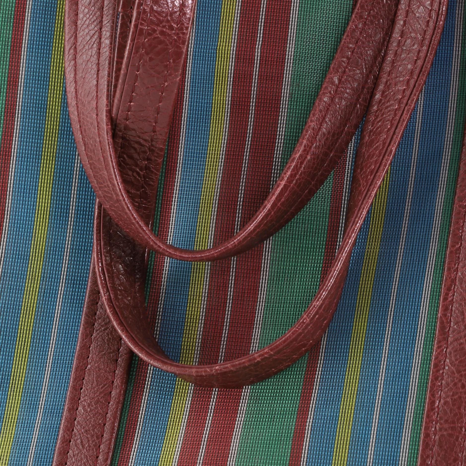 Women's or Men's Balenciaga Bazar Tote Striped Mesh Medium