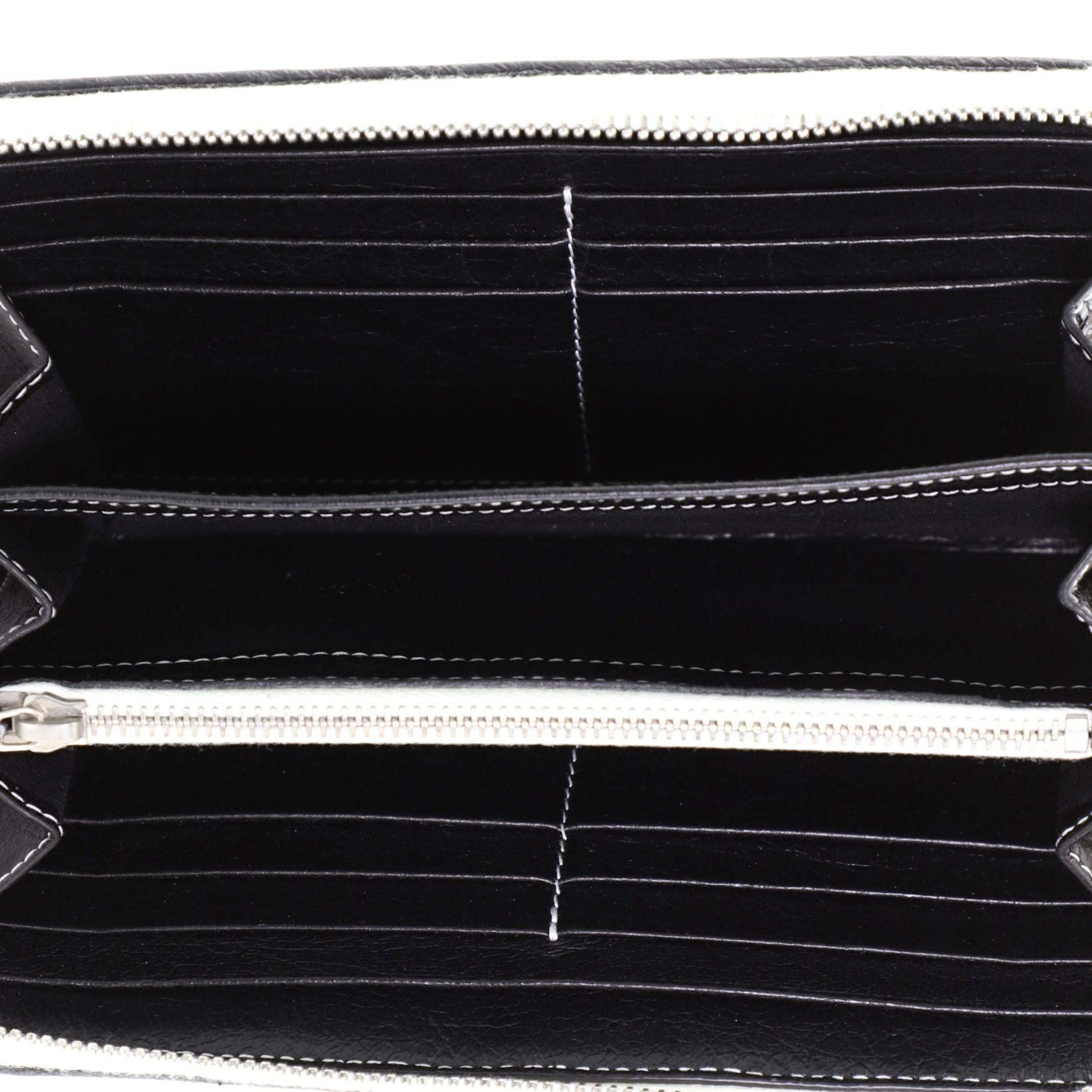 Women's or Men's Balenciaga Bazar Zip Wallet Striped Leather Long