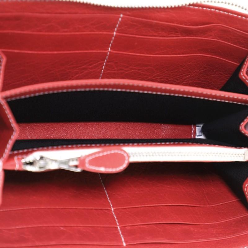 Balenciaga Bazar Zip Wallet Striped Leather Long 1
