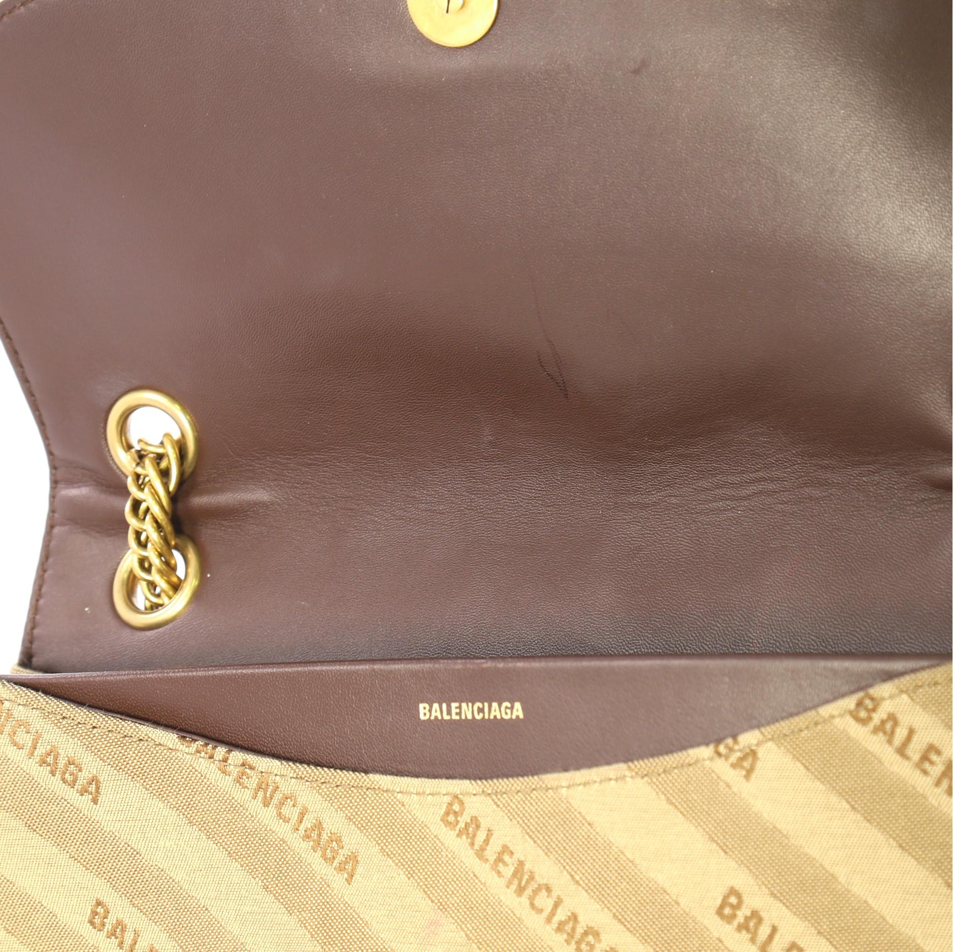 Women's Balenciaga BB Chain Round Charms Shoulder Bag Jacquard Small