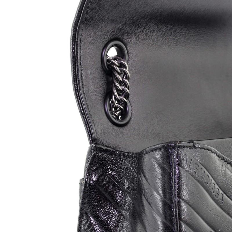Balenciaga BB Chain Round Shoulder Bag Embossed Leather Medium 2