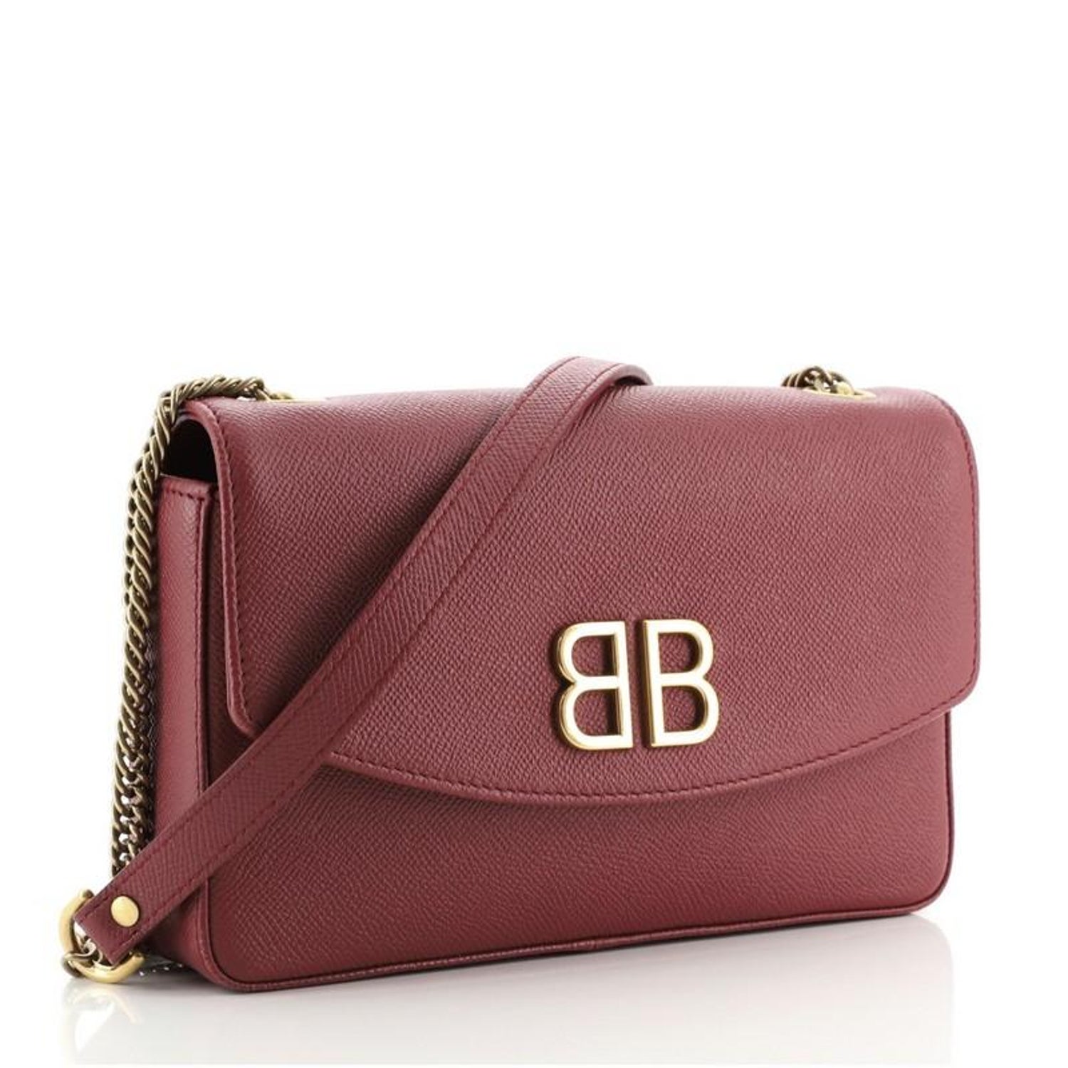 Balenciaga BB Chain Round Shoulder Bag Leather Small at 1stDibs
