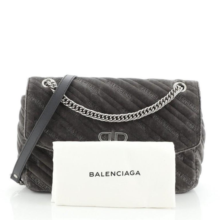 BALENCIAGA Shoulder Bag 501684・1000 BB round ChainShoulder 2way