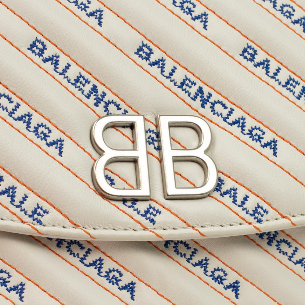 BALENCIAGA Bb chain Shoulder bag in White Leather 1