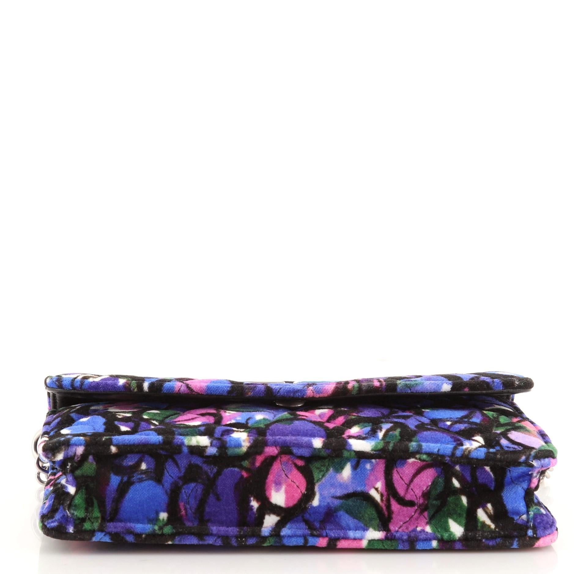 Women's or Men's Balenciaga BB Chain Wallet Quilted Printed Velvet
