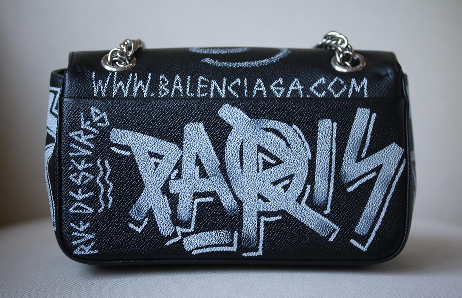 Women's Balenciaga BB Round Graffiti Bag 