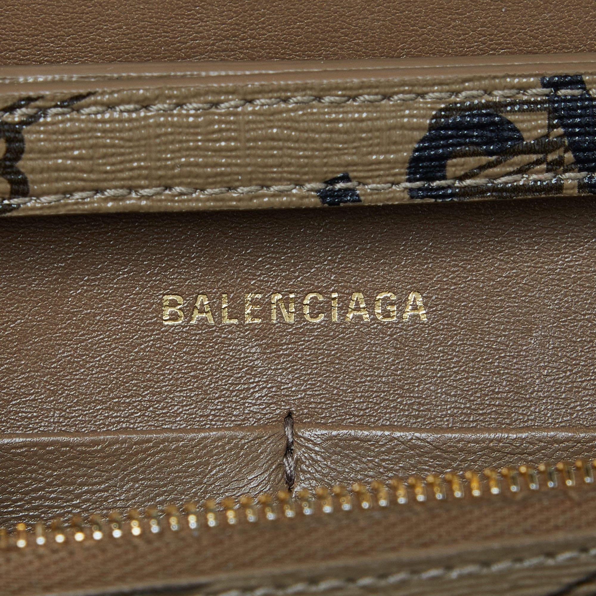 Balenciaga Beige/Black BB Monogram Leather XS Hourglass Bag 5