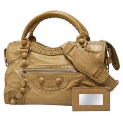 Used Balenciaga Beige City Bag