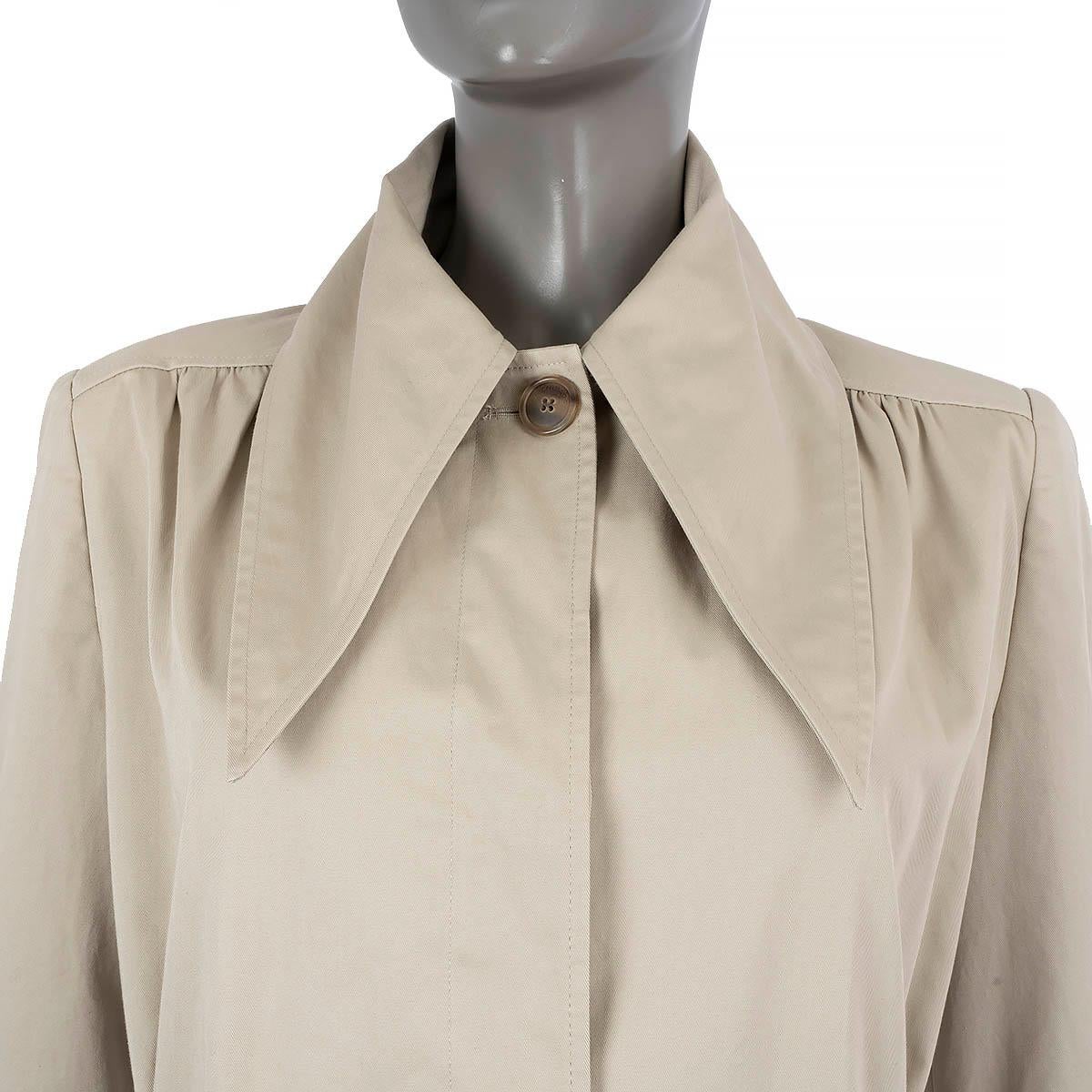 BALENCIAGA beige cotton 2017 SCARF TRENCH Coat Jacket 40 M For Sale 6