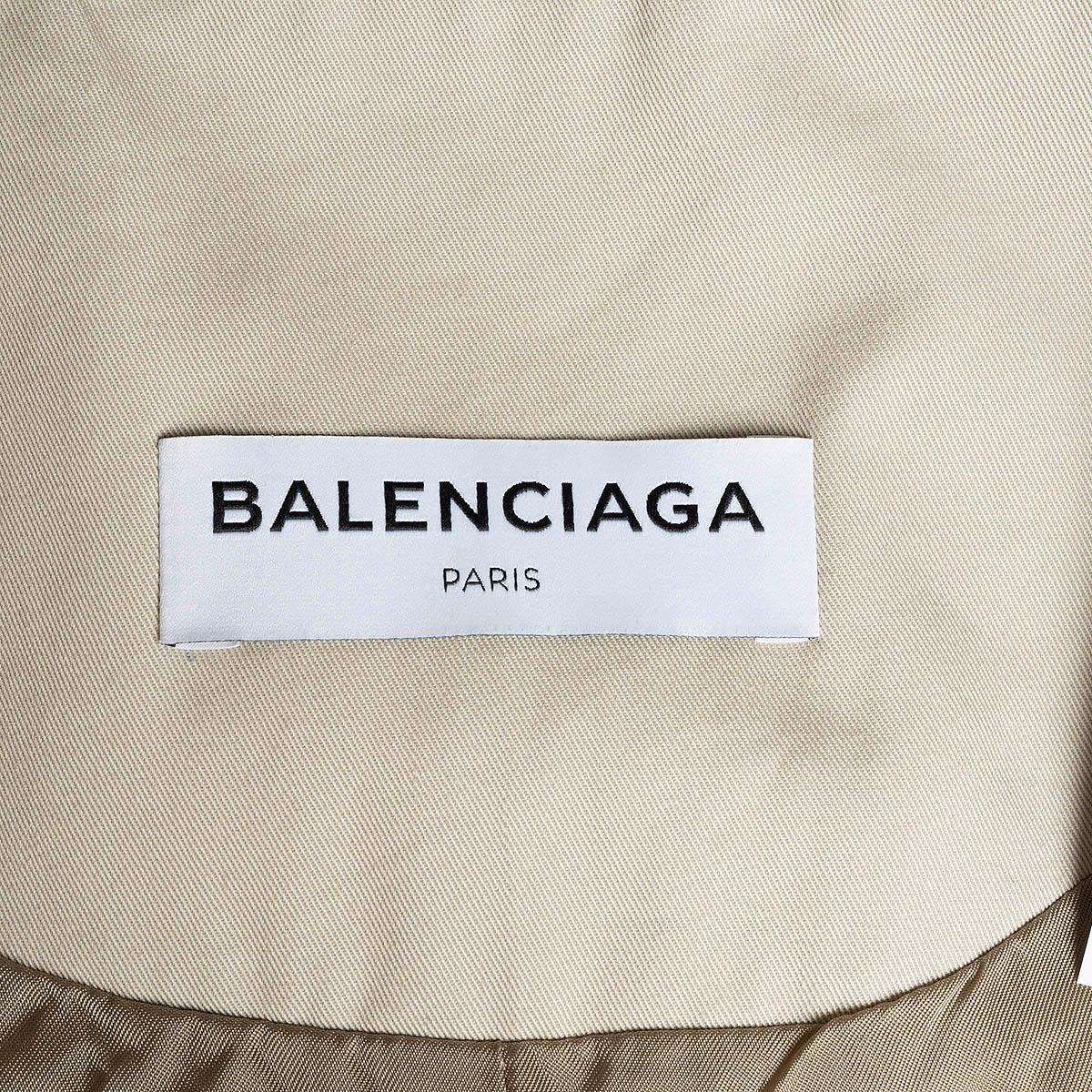 BALENCIAGA beige cotton 2017 SCARF TRENCH Coat Jacket 40 M For Sale 7