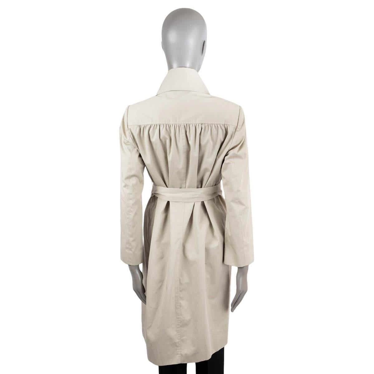 BALENCIAGA beige cotton 2017 SCARF TRENCH Coat Jacket 40 M For Sale 3