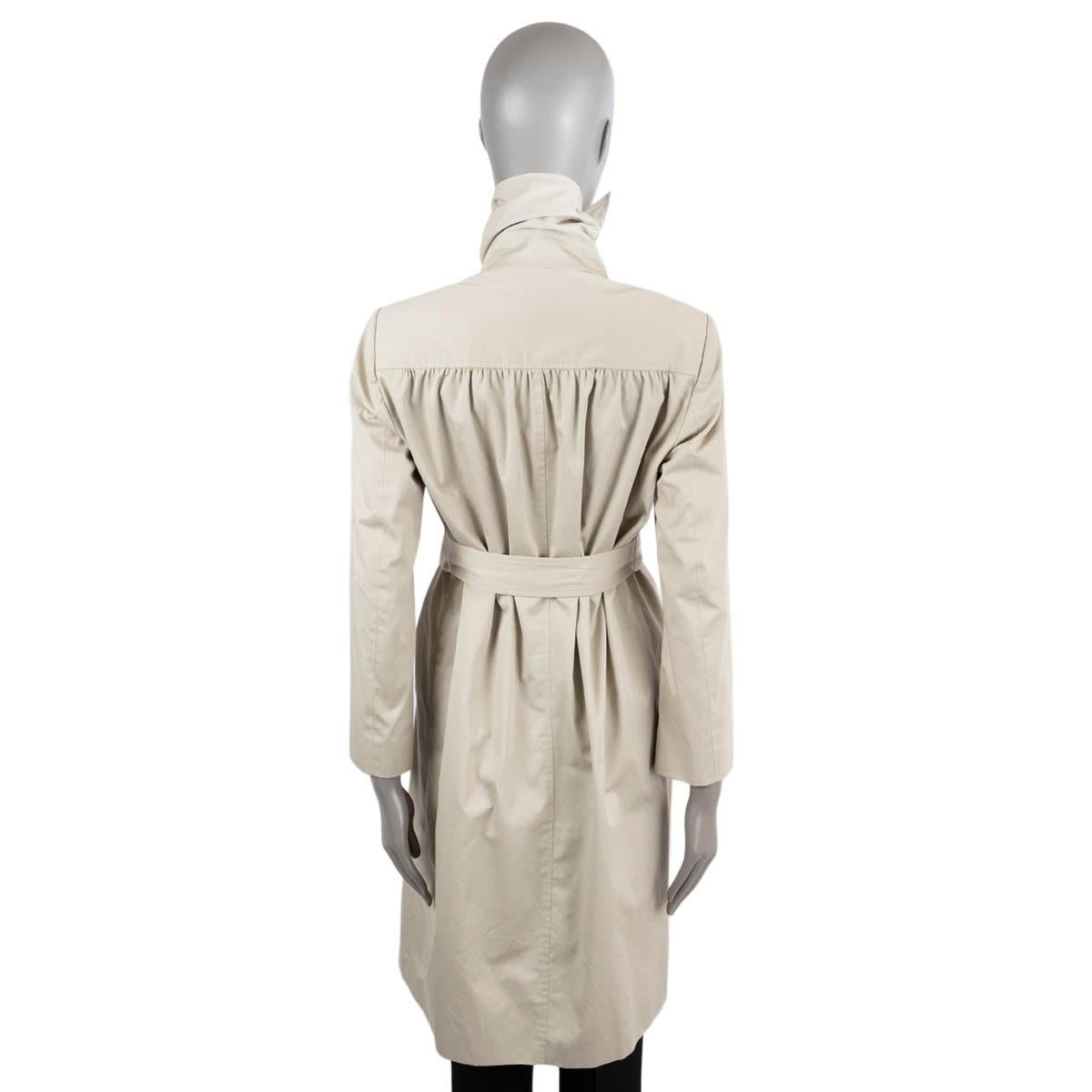 BALENCIAGA beige cotton 2017 SCARF TRENCH Coat Jacket 40 M For Sale 4