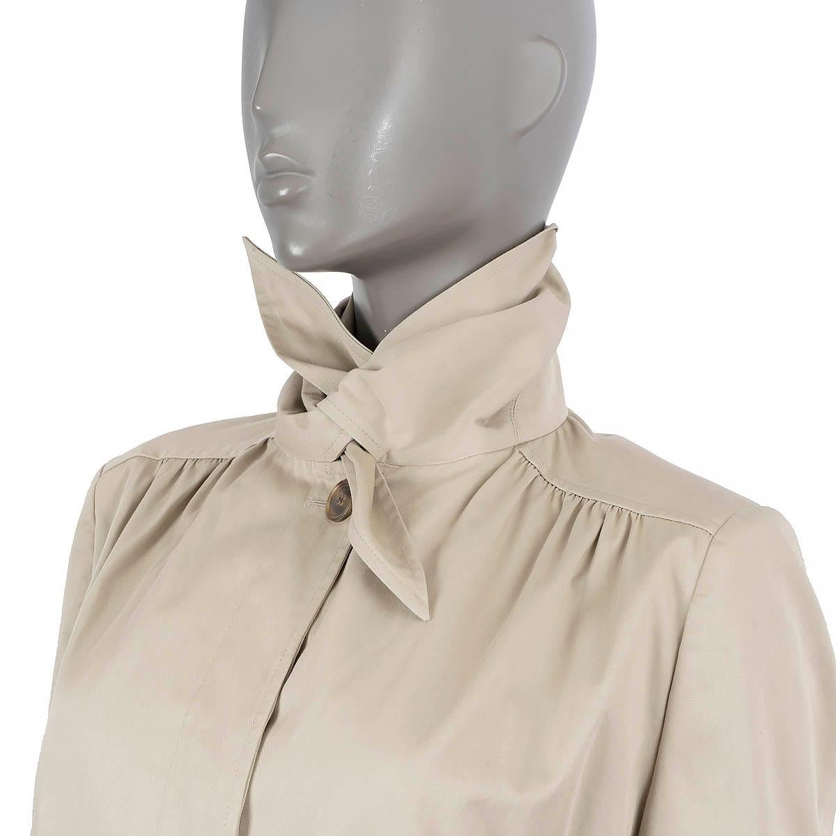 BALENCIAGA beige cotton 2017 SCARF TRENCH Coat Jacket 40 M For Sale 5