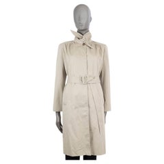 BALENCIAGA beige cotton 2017 SCARF TRENCH Coat Jacket 40 M