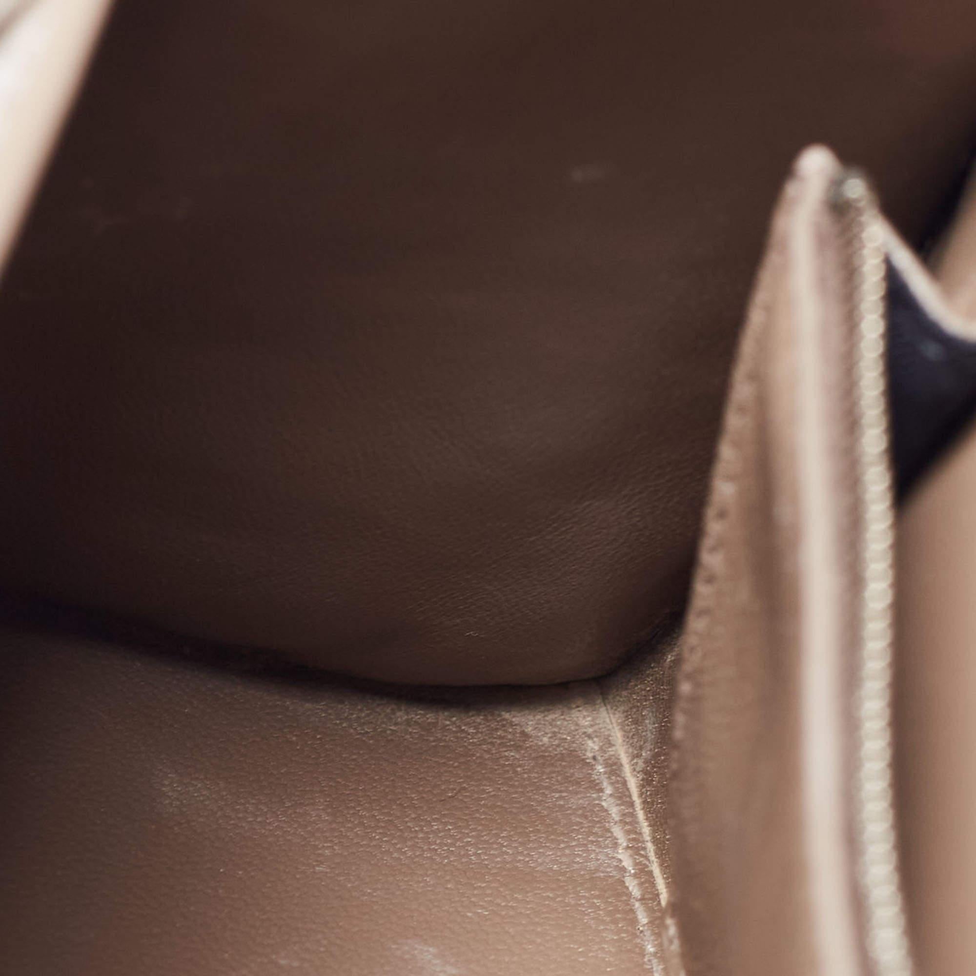 Women's Balenciaga Beige Croc Embossed Leather Small Hourglass Top Handle Bag