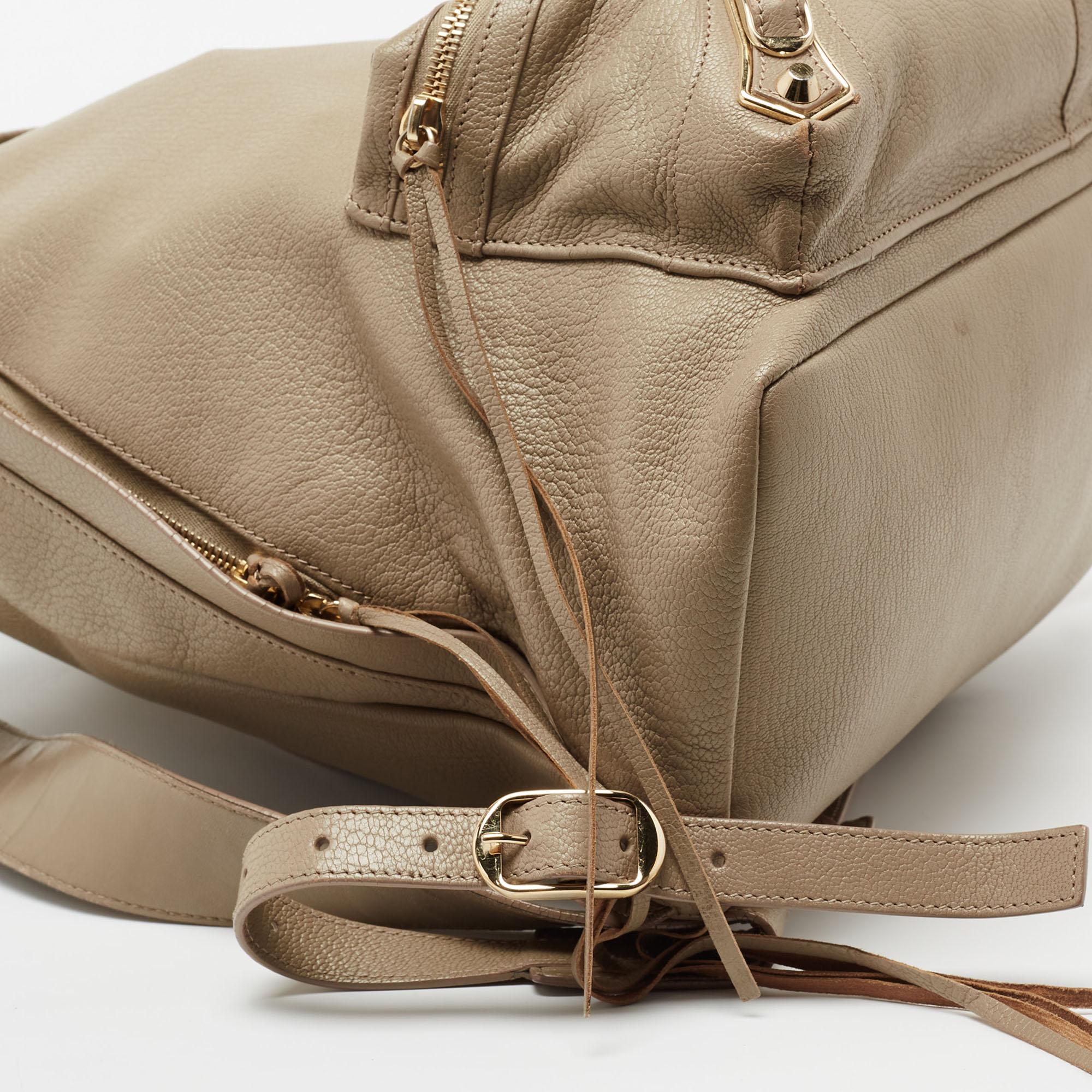 Balenciaga Beige Leather Classic Backpack In Good Condition In Dubai, Al Qouz 2