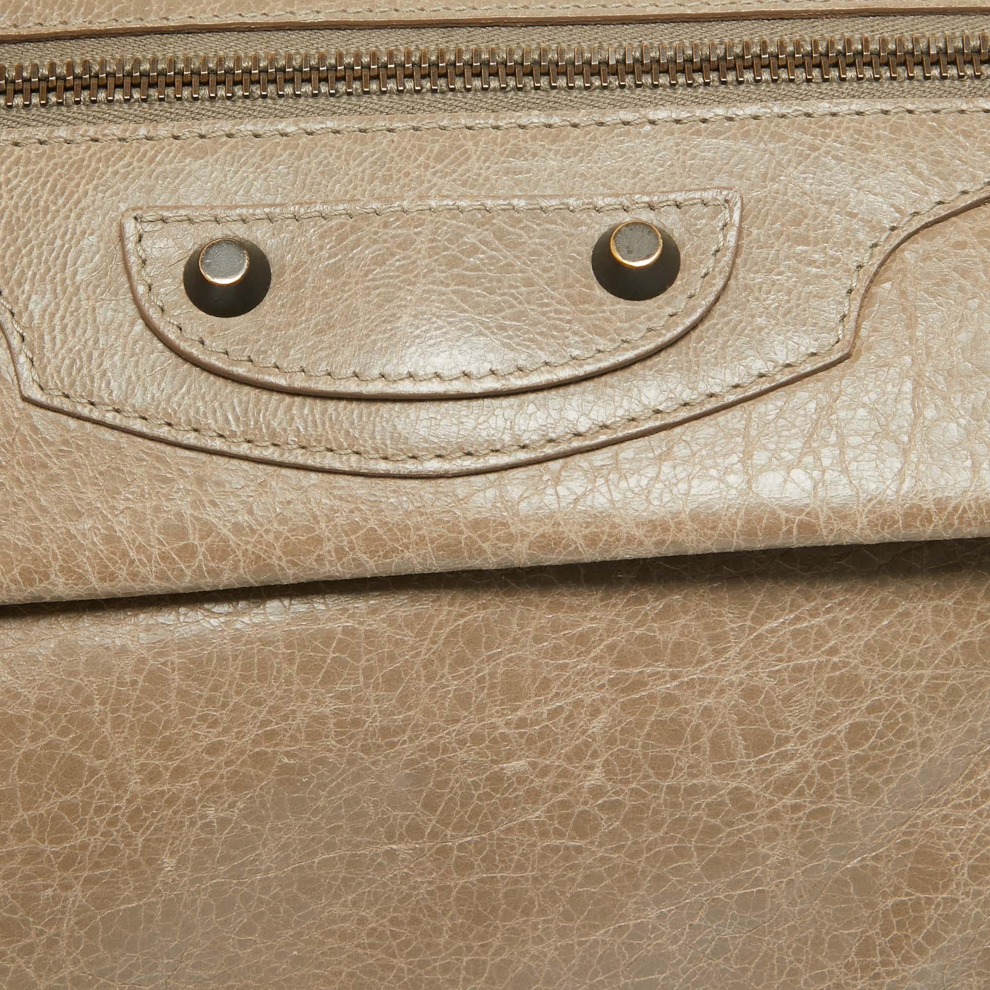 Balenciaga Beige Leather Classic Envelope Clutch 1
