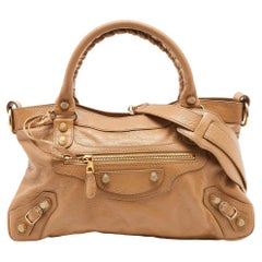 Balenciaga - Fourre-tout classique en cuir beige