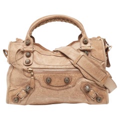 Balenciaga Tote City Classic GGH in pelle beige