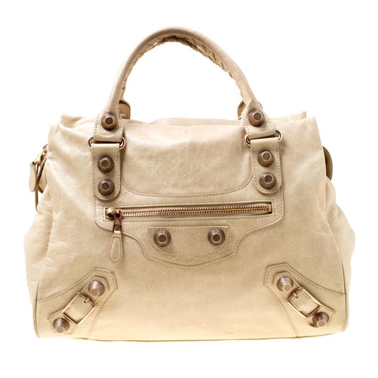 Balenciaga Beige Leather Giant 21 Midday Bag at 1stDibs