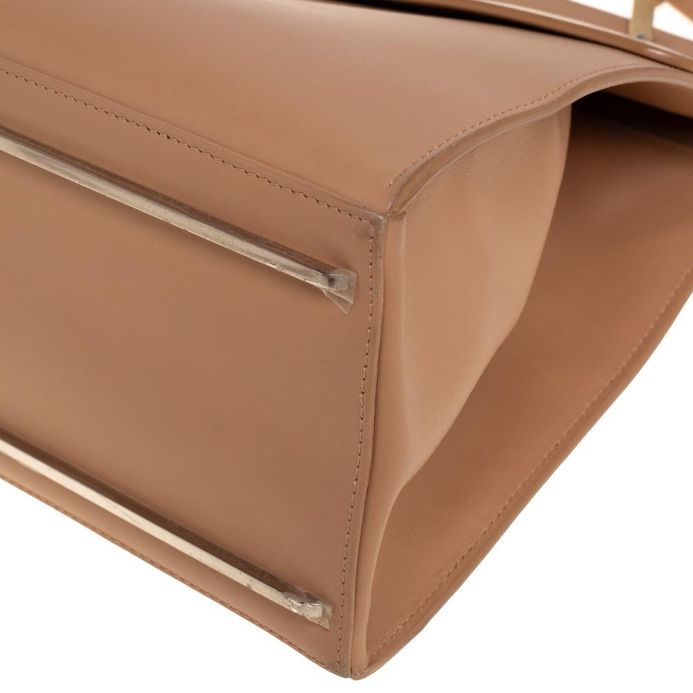 Balenciaga Beige Leather Le Dix Cartable Top Handle Bag 6