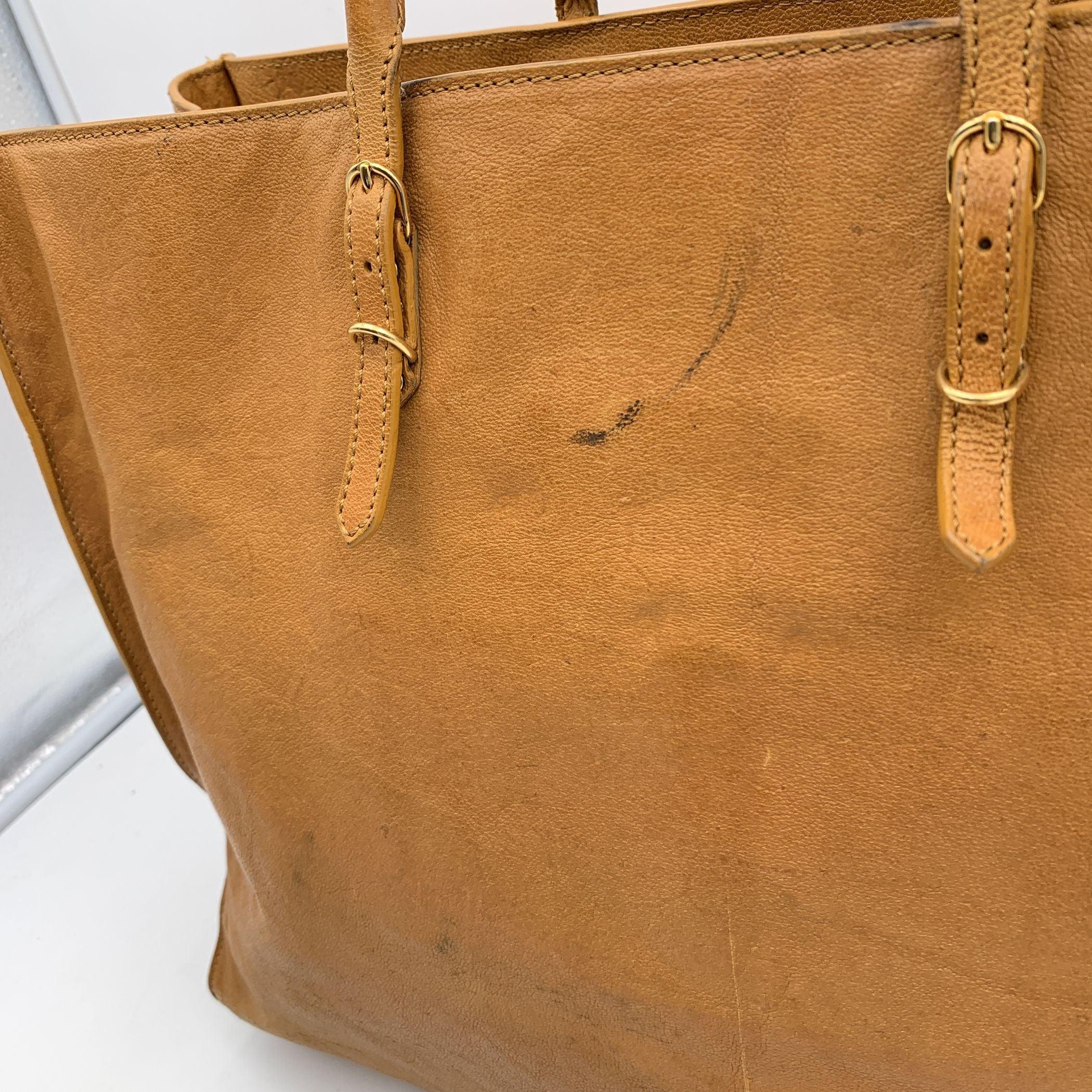 Balenciaga Beige Leather Papier A4 Large Tote Bag Handbag For Sale 1