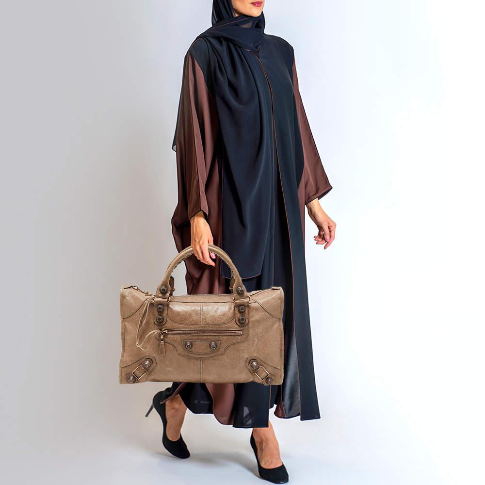 Balenciaga Beige Leather RGGH Work Tote In Good Condition In Dubai, Al Qouz 2