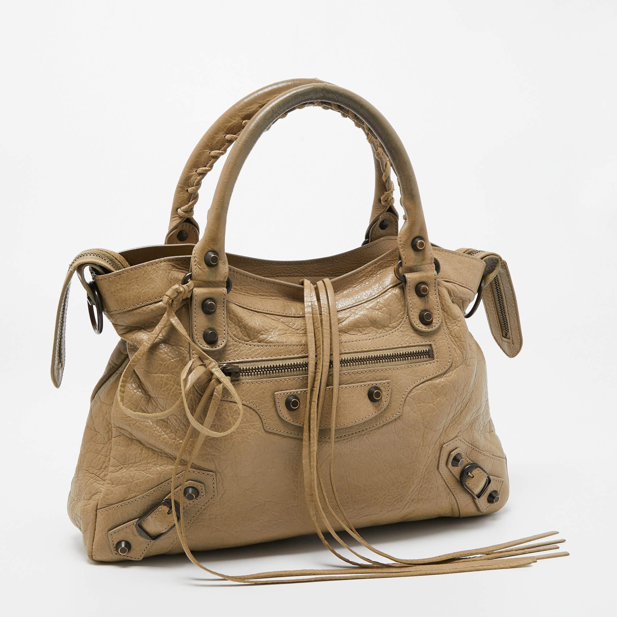 Women's Balenciaga Beige Leather RH Classic Town Bag