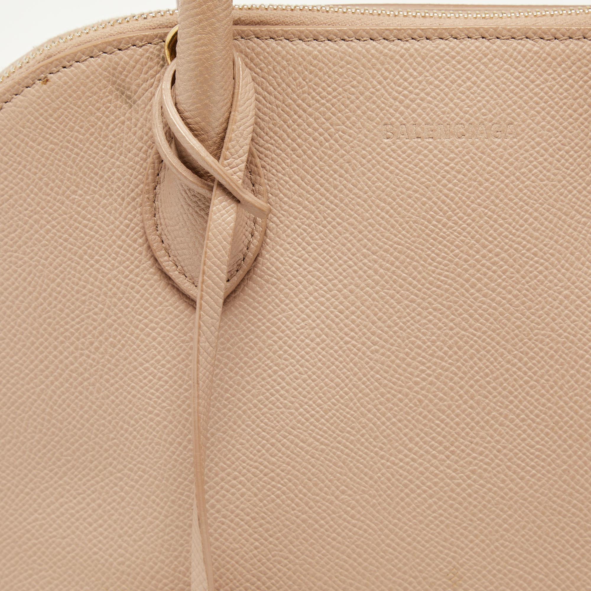 Balenciaga Beige Leather Small Ville Logo Satchel 9