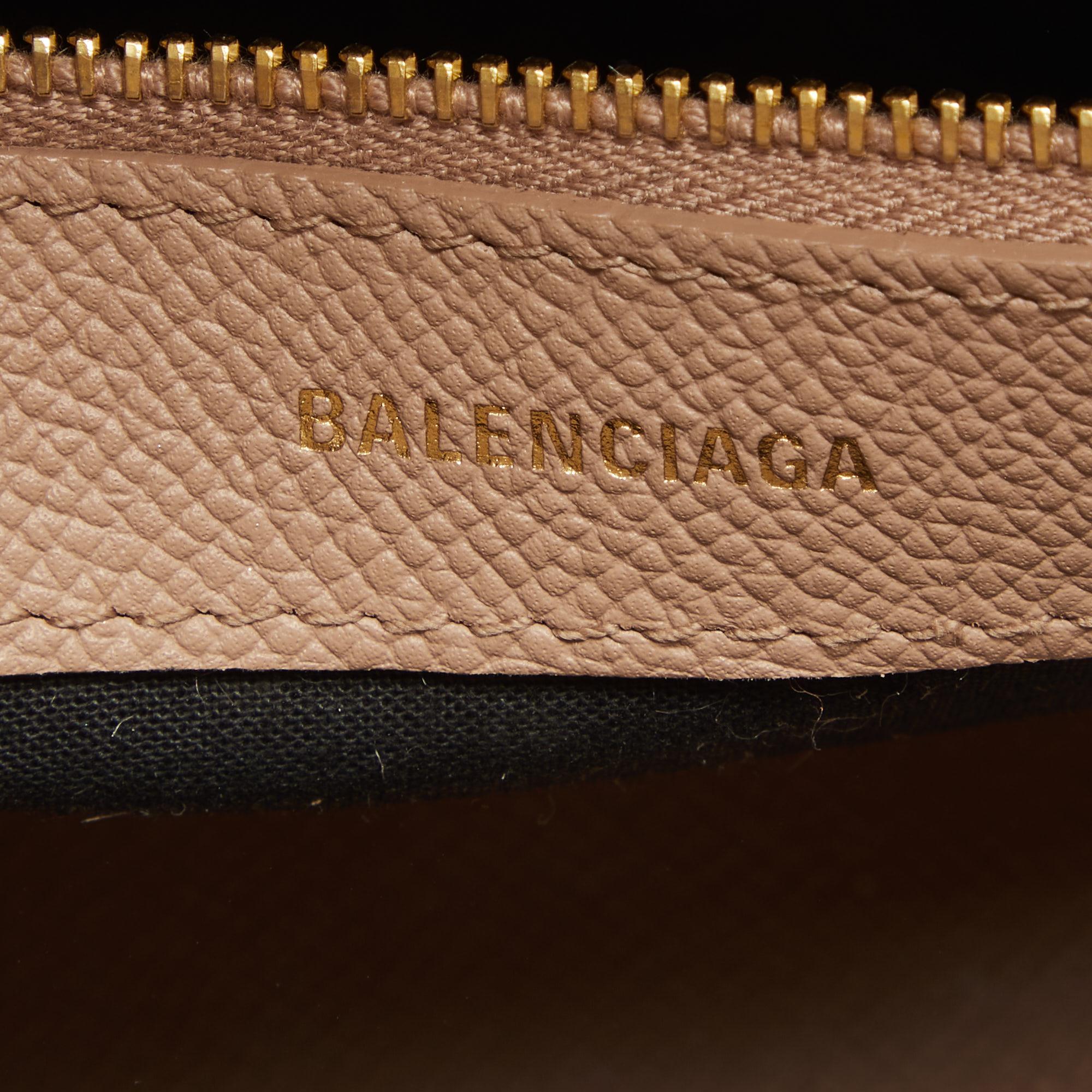 Balenciaga Beige Leather Small Ville Logo Satchel 3